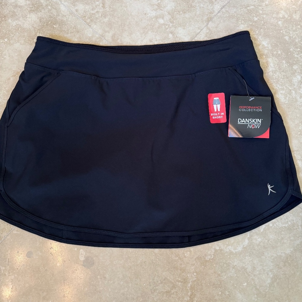 Black Danskin Now Skort